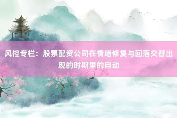 风控专栏：股票配资公司在情绪修复与回落交替出现的时期里的自动