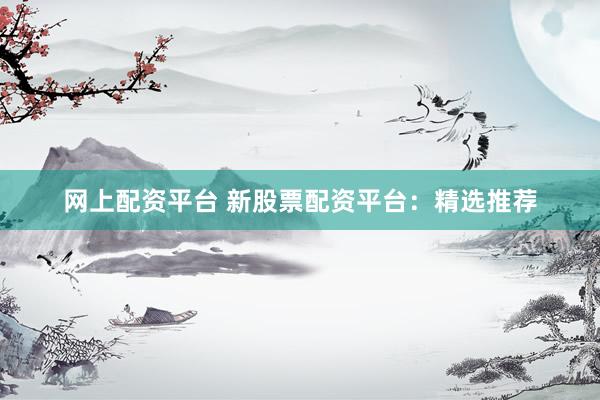 网上配资平台 新股票配资平台：精选推荐