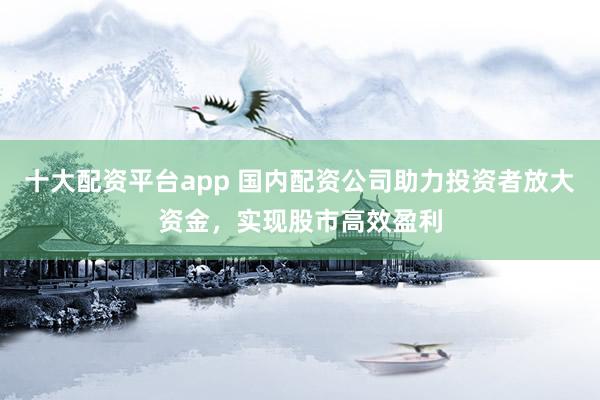 十大配资平台app 国内配资公司助力投资者放大资金，实现股市高效盈利