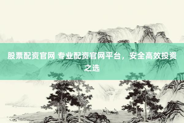 股票配资官网 专业配资官网平台,安全高效投资之选